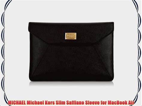 michael kors slim saffiano sleeve for macbook air 13|Michael Michael Kors Slim Saffiano Sleeve for MacBook Air.